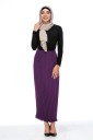 Dames geplooide maxi rok met fijne verticale plooien Smalle rechte snit tot aan de enkels Brede taille Golvende onderzoom Polyester 9