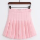 Dames geplooide mini rok in Japanse stijl Zomer geplooide rok met sluiting aan de zijkant Korte lengte boven de knieën Polyester 5