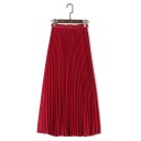 Dames geplooide rok met riem A1149 5