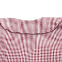 Dames geruite blouse met lange mouwen en volantsneklijn Elegante lichte blouse van polyester voor dagelijks gebruik 4