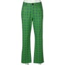 Dames geruite broek groen 1