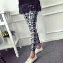 Dames geruite legging J519 6