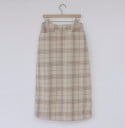Dames geruite midi rok in een aansluitende snit Lengte onder de knieën Opvallende grote ruiten Decoratieve kleppen bij de taille Polyester 2