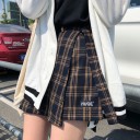 Dames geruite minirok met shorts 3