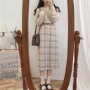 Dames geruite rok G44 4