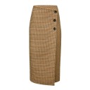 Dames geruite rok met knopen G34 1