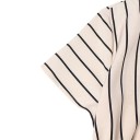 Dames gestreepte blouse met V-hals Strik om de taille aan te trekken Elegante lichte blouse voor dagelijks gebruik 3