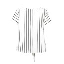 Dames gestreepte blouse met V-hals Strik om de taille aan te trekken Elegante lichte blouse voor dagelijks gebruik 6