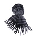 Dames gestreepte sjaal 220 x 50 cm Zachte imitatie van kasjmier van polyester Elegante warme winteraccessoire Stijlvolle dames sjaal voor elke dag 7