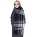 Dames gestreepte sjaal 220 x 50 cm Zachte imitatie van kasjmier van polyester Elegante warme winteraccessoire Stijlvolle dames sjaal voor elke dag 9
