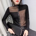 Dames glitter t-shirt met lange mouwen A1265 2