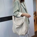 Dames grote schoudertas van kunstleer Zacht ruim ontwerp Brede handvat Lange schouderband voor crossbody dragen 41 x 41 cm 6