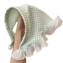 Dames haarband met sjaal Kostpatroon Volantrand Stoffen romantische haarband Vintage haaraccessoire 3