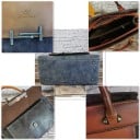 Dames handtas van kunstleer Elegante tas met twee handvatten en een schouderband Voorzak met metalen gesp 38 x 28 x 12 cm 8