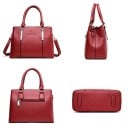 Dames handtas voor in de hand of over de schouder Kunstleer met een gestructureerd oppervlak Ritsvak binnenin en achteraan Afneembare 7