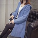 Dames harige cardigan met capuchon 4