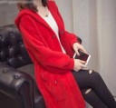 Dames harige cardigan met capuchon 3