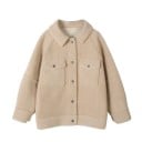 Dames harige jas in een losse oversize snit met een shirtkraag Knopen sluiting Twee opgestikte zakken met klep Katoen en polyester 2