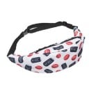 Dames heuptas van polyester met kleurrijke full-print 47 x 8 x 11 cm Hoofdzak met rits Zwarte verstelbare band met gesp 5