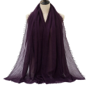 Dames hidjab met fijne geplooide structuur 180x90 cm van polyesterkatoen voor dagelijks gebruik en layering 17