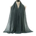 Dames hidjab met fijne geplooide structuur 180x90 cm van polyesterkatoen voor dagelijks gebruik en layering 17