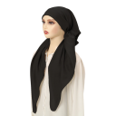 Dames hidjab met lange punten 75x25 cm polyester lichte sjaal voor het bedekken van haar geschikt voor dagelijks gebruik 3