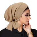 Dames hidjab met strik 58 cm van polyester met een licht gestructureerd oppervlak voor dagelijks gebruik en het bedekken van haar 14