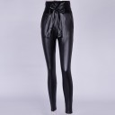 Dames imitatie leren broek A77 5