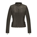 Dames imitatie leren jas P1541 5