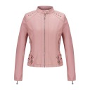 Dames imitatie leren jas P1541 2