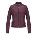 Dames imitatie leren jas P1541 4