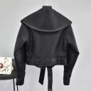 Dames imitatie leren jas P1713 1