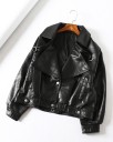Dames imitatie leren jas P2035 2