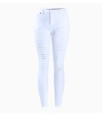 Dames jeans met gaten - Wit 1