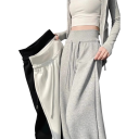 Dames joggingbroek met hoge taille en koord Polyester Katoen Effen Kleur Comfortabel, stijlvol, ideaal voor dagelijks gebruik 2