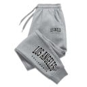 Dames joggingbroek met zakken en de tekst Los Angeles aan de zijkant en onderbenen met een koord Polyester Effen Kleur Comfortabel 3