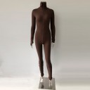 Dames jumpsuit met coltrui en rits 9