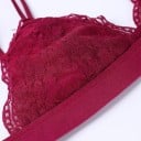 Dames kant beha met driehoekige cups Dunne verstelbare bandjes Brede onderband Haaksluiting Nylon en polyester 11