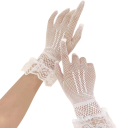 Dames kant handschoenen volledig vingerloos ademend 24×8 cm acryl zwart net elegant handschoenen voor sociale gelegenheden 5