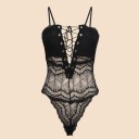 Dames kanten body met vetersluiting B763 5