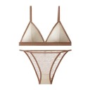 Dames kantset bh en slip met fijn patroon elastaan polyamide voor dagelijks gebruik ondergoed 4