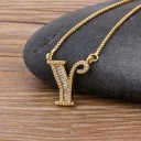 Dames ketting letter D90 25
