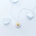 Dames ketting met bloem D849 1