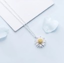 Dames ketting met bloem D849 2