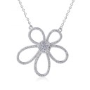 Dames ketting met bloem G527 1