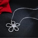 Dames ketting met bloem G527 3