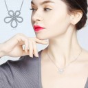 Dames ketting met bloem G527 5