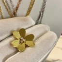 Dames ketting met bloem G596 4