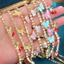 Dames ketting met hangers D129 3