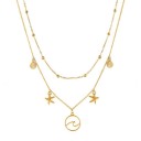 Dames ketting met hangers G812 16